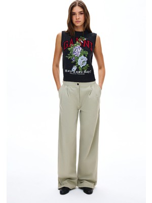Proenza Schouler Light Green Wide-Leg Trousers