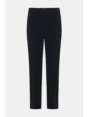 Vakko Navy Slim-Leg Trousers