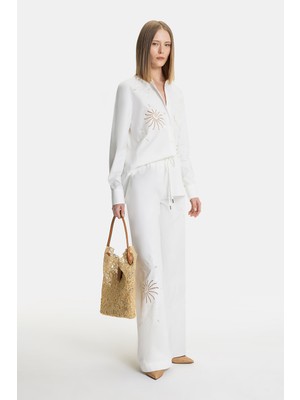 Ermanno Scervino Ermanno Scervıno Off-White Loose Fit Trousers