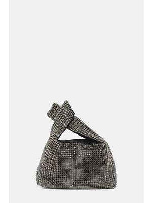 Vakko Black Stone Embellished Bag