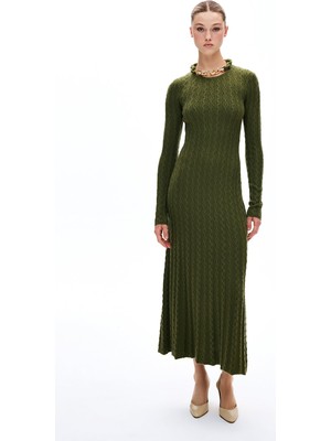 Rabanne Khaki Midi Dress