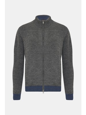 Vakko Anthracite Knit Sweater