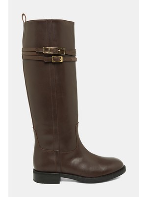 Fabiana Filippi Fabıana Fılıppı Brown Leather Tall Boots