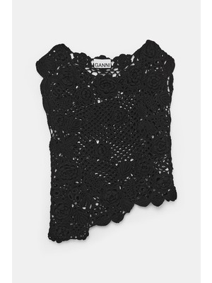 Ganni Gannı Black Blouse
