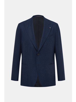 Vakko Peak Lapel Single-Breasted Lined Jacket