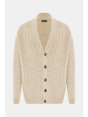 Vakko Light Beige Knit Sweater