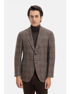 Vakko Single-Breasted Patterned Blazer