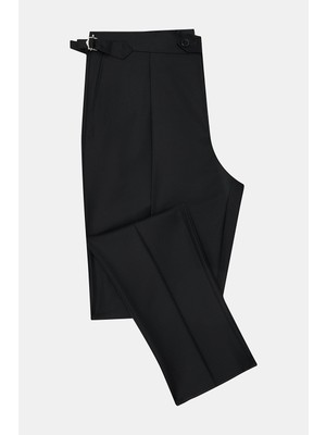 Vakko Single-Pleat Serge Trousers