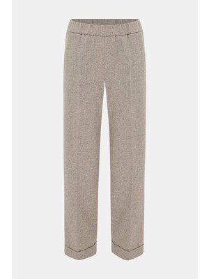 Vakko Mink Textured Straight-Leg Trousers