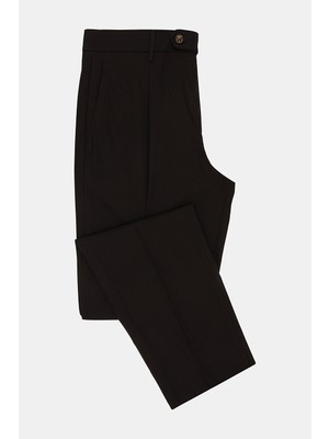 Vakko By Berwıch Black Single-Pleat Trousers