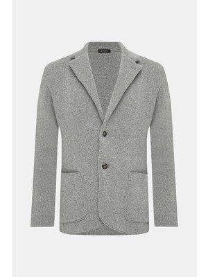 Vakko Patch Pocket Cashmere Knit Jacket