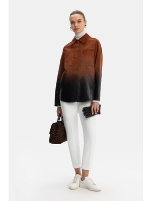 Vakko By Peserıco Ecru Narrow-Leg Trousers