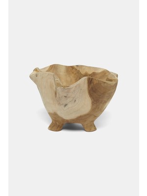 Vakko Raw Teak Decorative Bowl