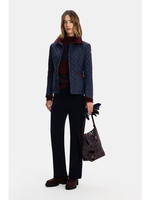 Vakko Navy Corduroy Velvet Trousers