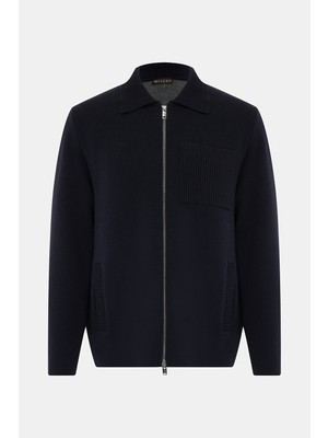 Vakko Zip-Up Cardigan
