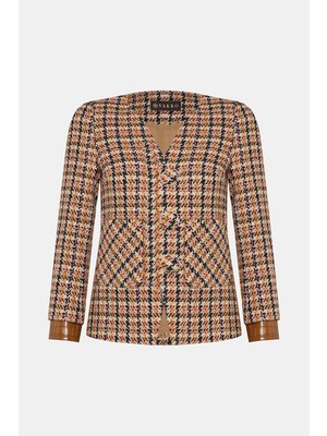 Vakko Tan Tweed Jacket
