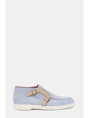 Vakko By Santonı Light Grey Suede Shoes