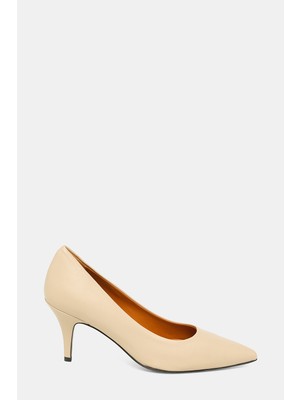Vakko Beige Leather Shoes
