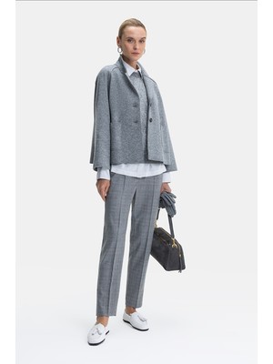 Vakko By Peserıco Grey Slim-Leg Trousers