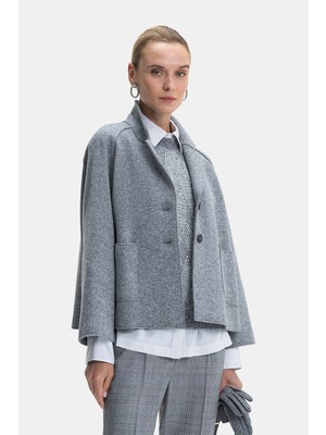 Vakko Grey Wool Jacket