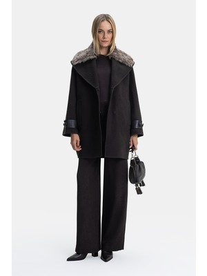 Vakko Brown Wide-Leg Trousers