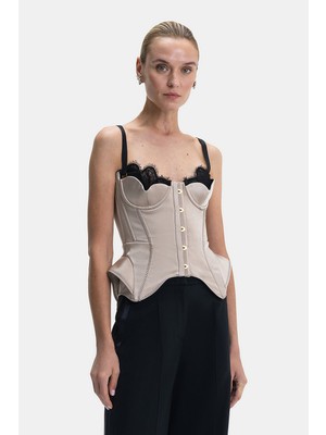 Maria Lucia Hohan Marıa Lucıa Hohan Beige-Black Bustier