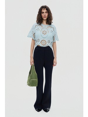 Proenza Schouler Black Wide-Leg Trousers