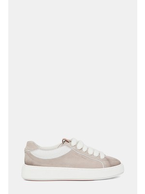 Santoni Santonı Ecru Suede Sneakers
