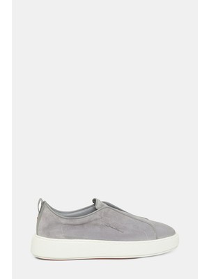Santoni Santonı Light Grey Suede Shoes