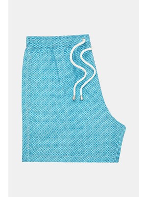 Vakko Orange Patterned Swim Shorts