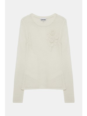 Ganni Gannı Ecru Sweater