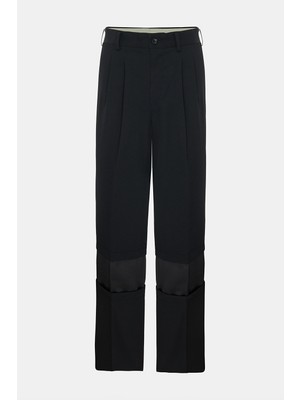 Comme Des Garçons Comme Des Garcons Black Straight-Leg Wool Trousers