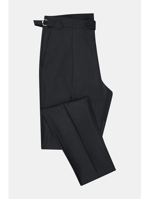 Vakko Single-Pleat Serge Trousers