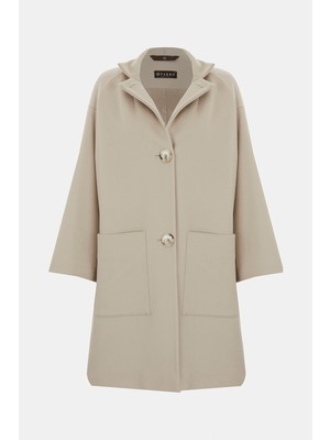 Vakko Beige Virgin Wool Coat