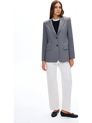 Bevza Grey Melange Wool Jacket