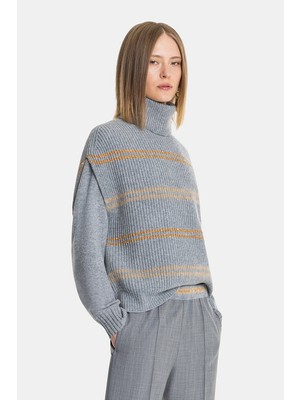 Vakko By Fabıana Fılıppı Grey Striped Knitwear