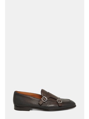 Doucal's Doucal’s Brown Double Buckle Leather Loafers