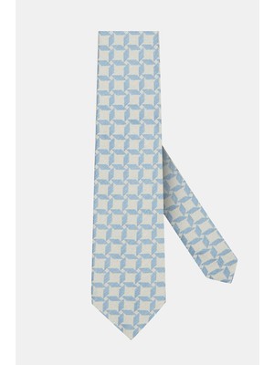 Vakko Blue Micro Pattern Silk Tie