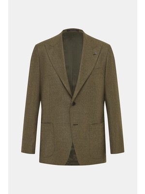 Vakko Peak Lapel Single-Breasted Lined Jacket