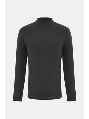 Vakko Mock Neck Long Sleeve T-Shirt