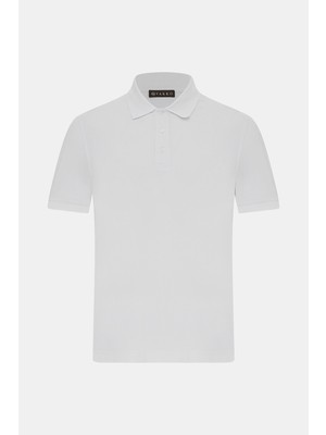Vakko Buttoned Polo Collar Short Sleeve T-Shirt