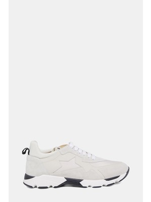 Vakko By Lorena Antonıazzı Ecru Leather Sneakers
