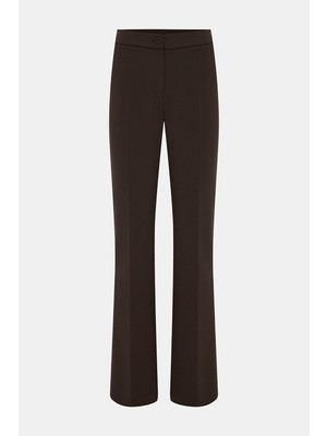 Vakko Brown Straight Leg Trousers