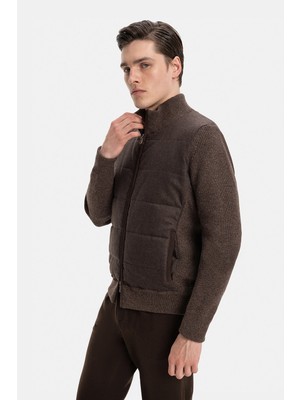 Vakko By Gran Sasso Zip Stand Collar Jacket