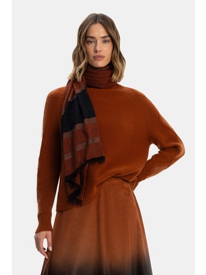 Vakko Terracotta Wool-Cashmere Knitwear