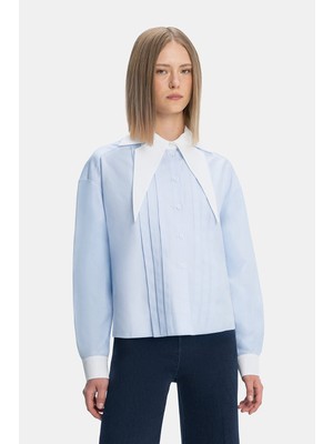 Vakko Blue-White Shirt