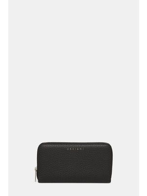 Orciani Orcıanı Black Leather Wallet