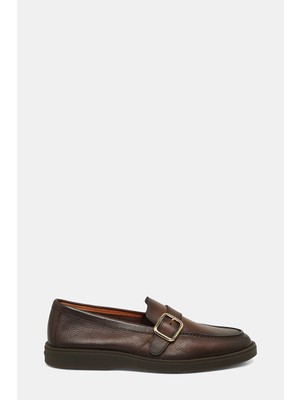 Santoni Santonı Buckled Leather Loafers