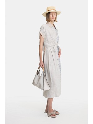Vakko Multicolor Asymmetric Dress