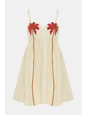 Farm Rio Farm Rıo Sand Patterned Mini Dress